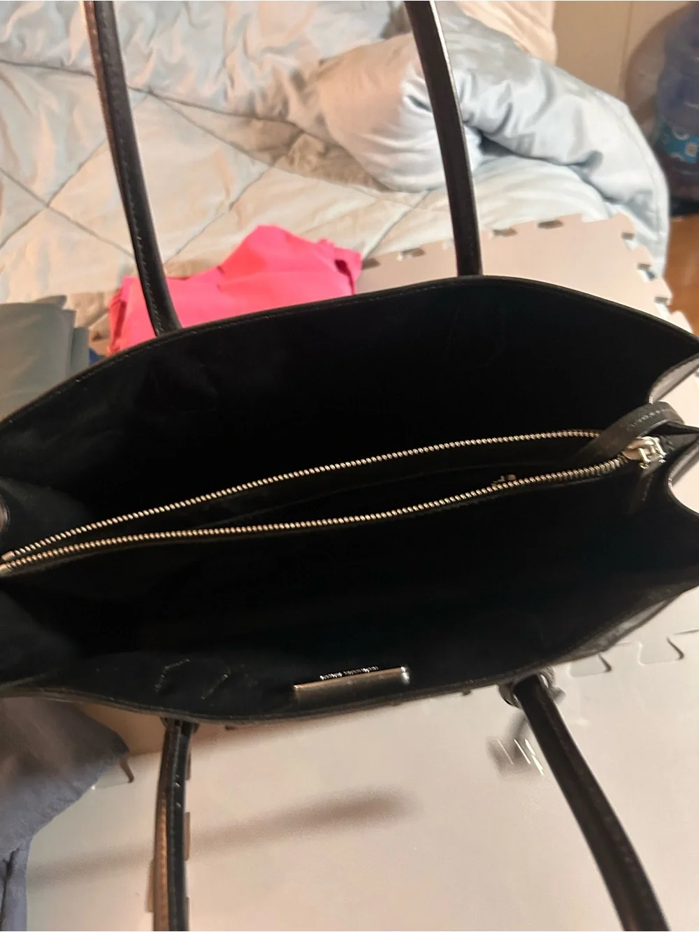Micheal Kors XL Black Logo MercerTote